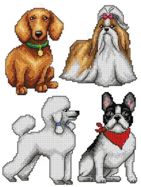 "Dogs" 122CS Counted Cross-Stitch Kit