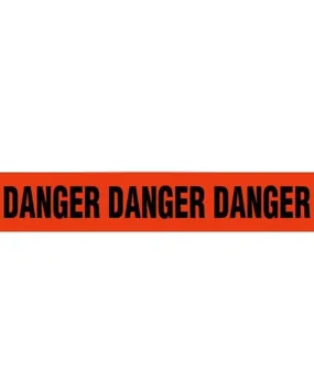 (10 Rolls/Case) Danger Red Barricade Safety Tape