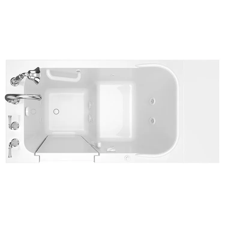 2848 Series 28"W x 48"L Gelcoat Walk-In Whirlpool Bathtub with Left-Hand Drain/Faucet