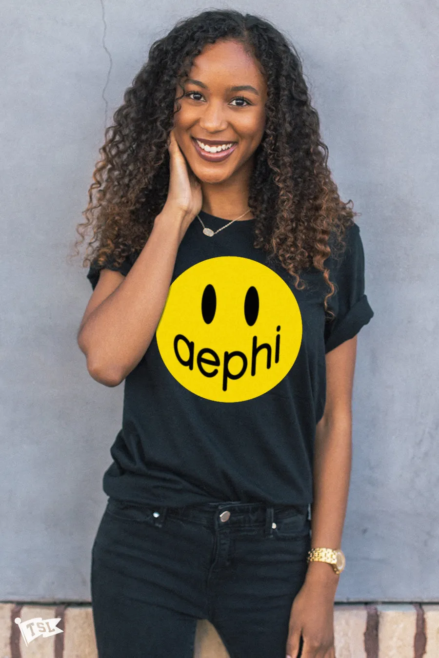 Alpha Epsilon Phi Happy Tee