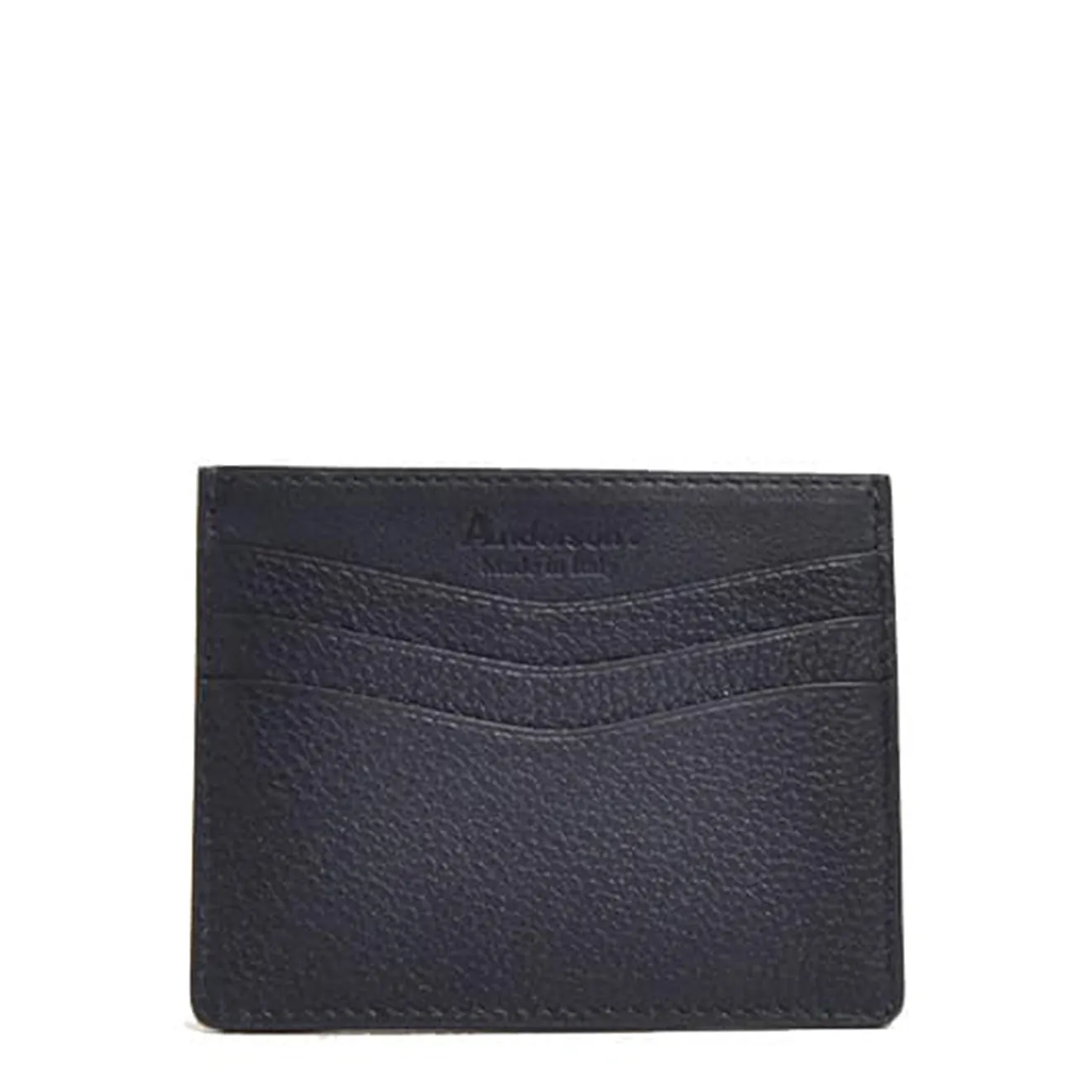 Andersons Leather Card Holder Navy