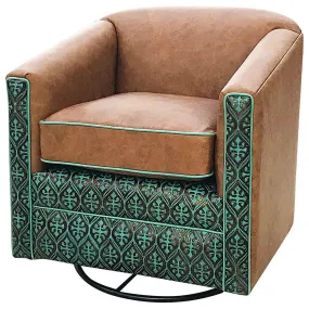 Arizona Turquoise Southwest Swivel Glider