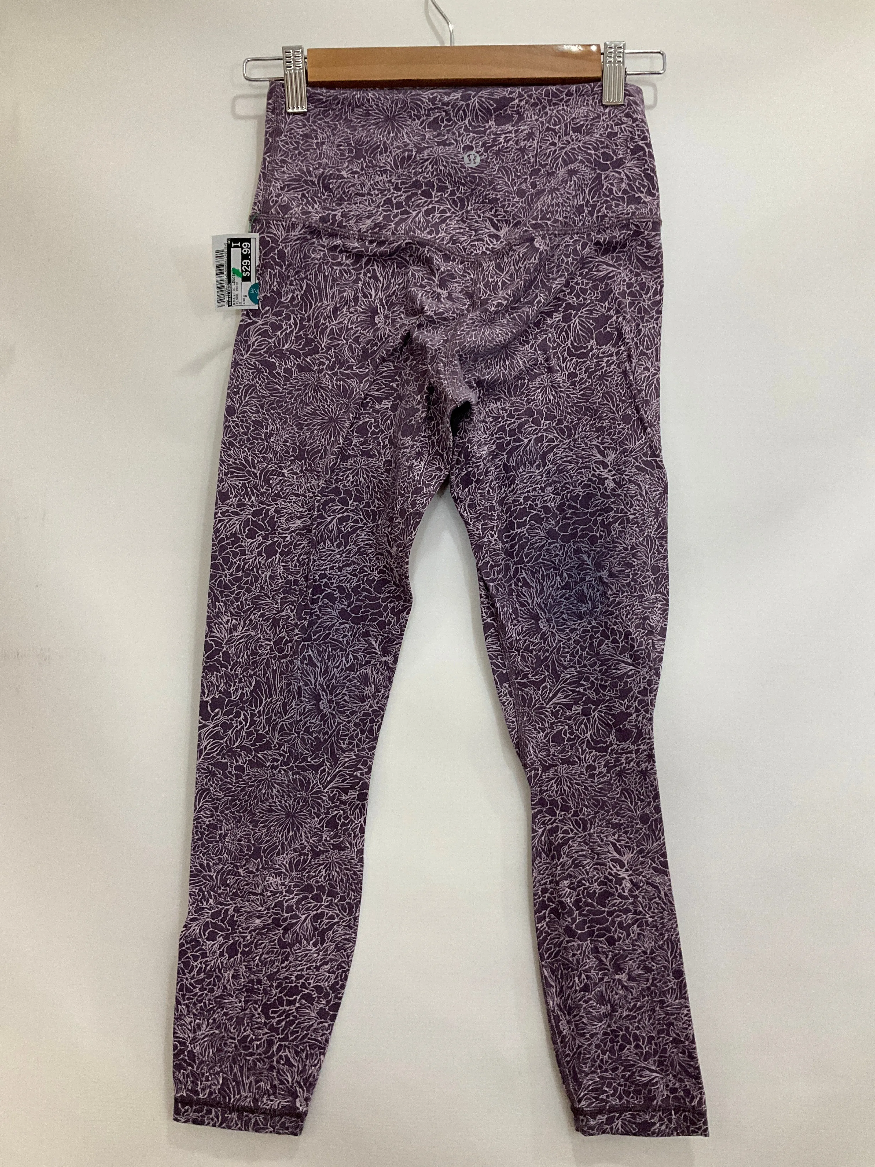 Athletic Leggings By Lululemon In Floral Print, Size: 6