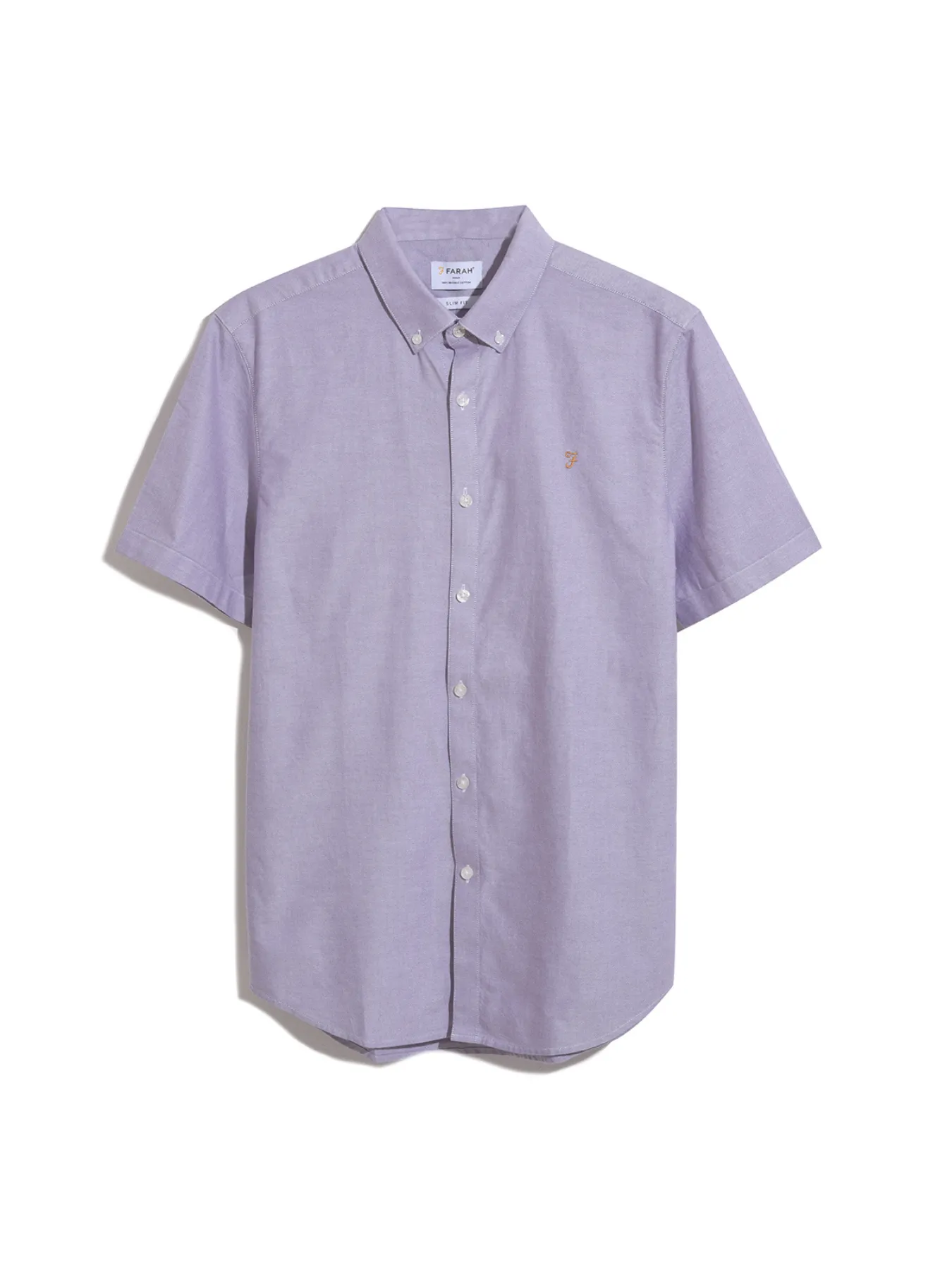 Brewer Short Sleeve Oxford Shirt In Slate Purple