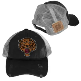 Brooklyn Tigers Reebok Black Worn Vintage Adj Snapback Mesh Hat Cap