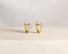 Diamond Latch-Back Earrings | Gold