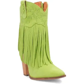 Dingo Women's Crazy Train Lime Leather Snip Toe Boot DI185