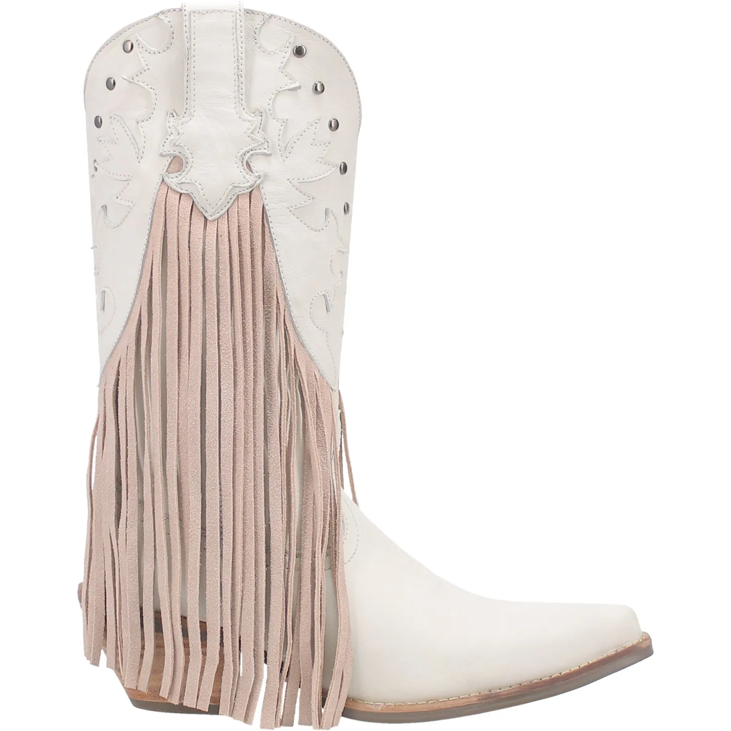 Dingo Women's Hoedown Off White Leather Snip Toe Boot DI175