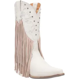 Dingo Women's Hoedown Off White Leather Snip Toe Boot DI175