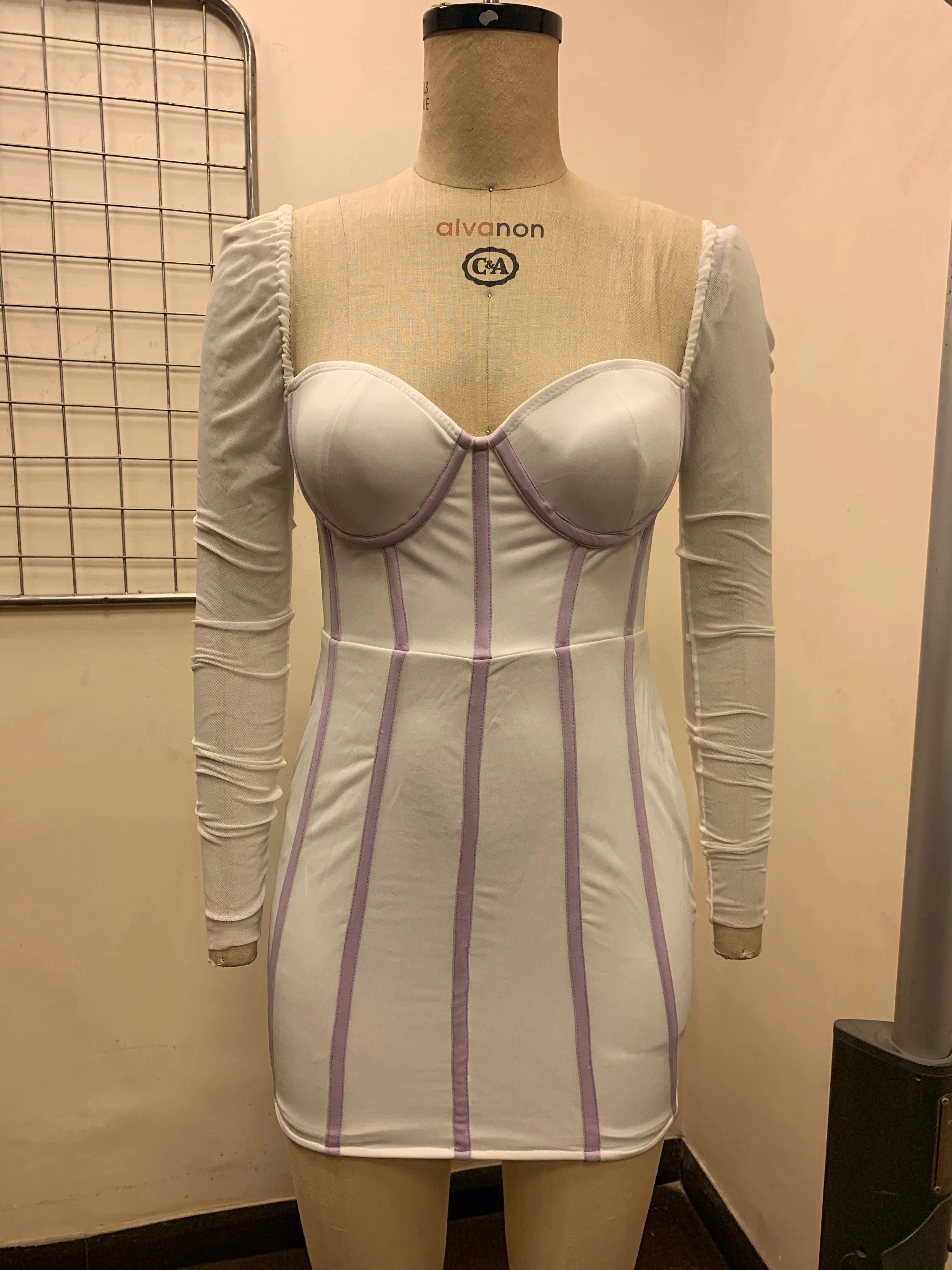 Eveliina Mesh Corset Dress Fit Sample