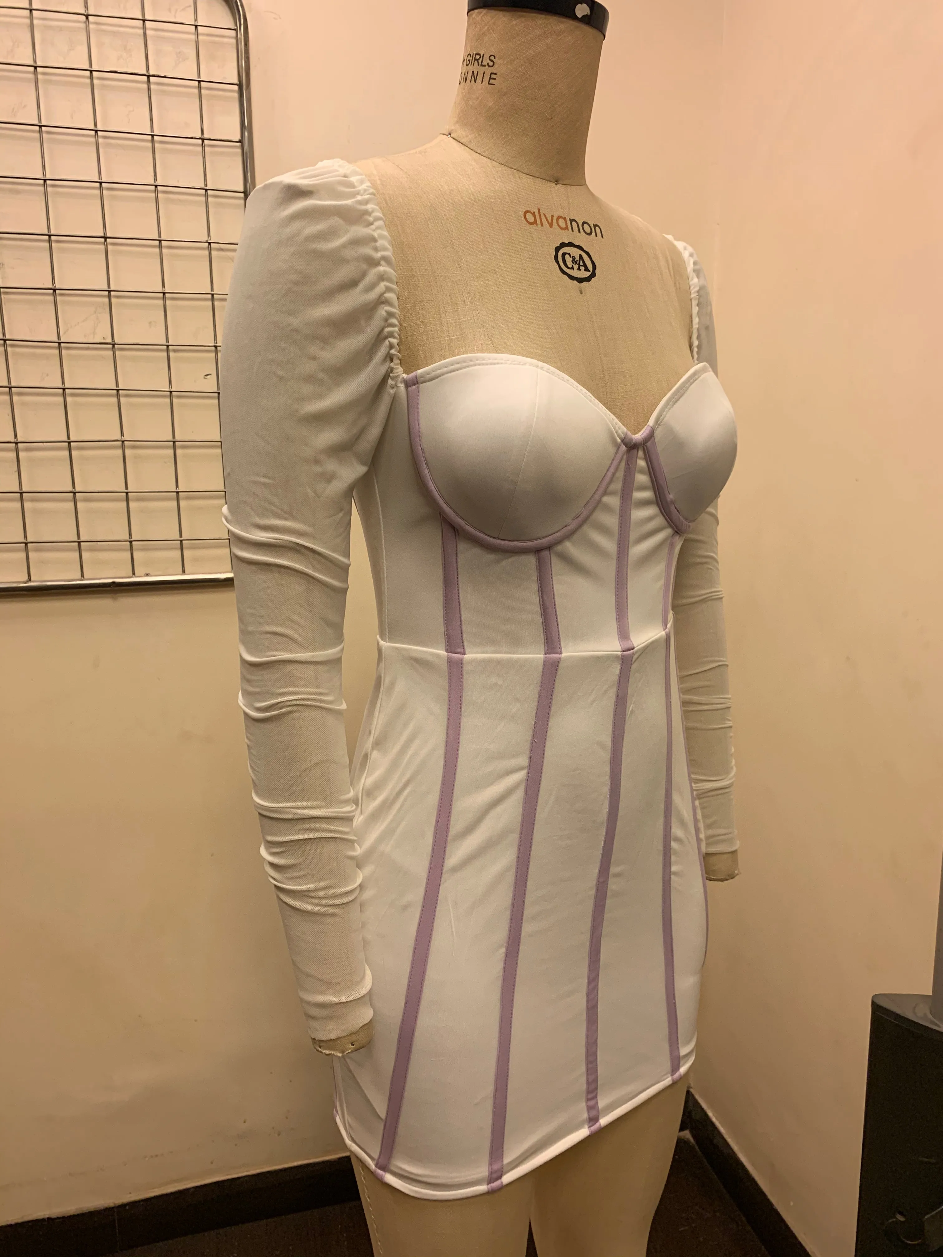 Eveliina Mesh Corset Dress Fit Sample