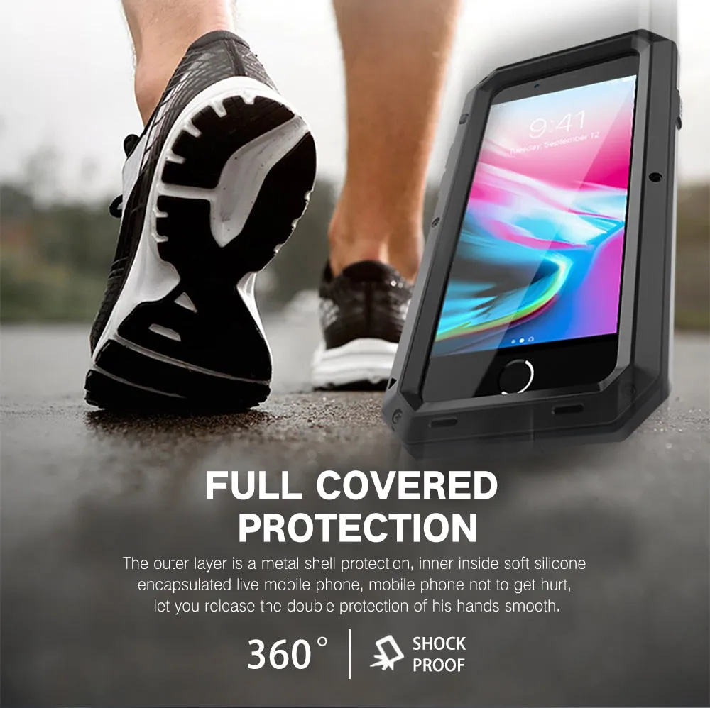 Heavy Duty Protection Metal Phone Case for iPhone