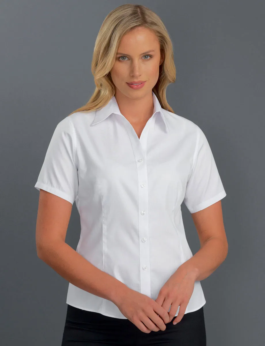 Ladies Pinpoint White Oxford Blouse