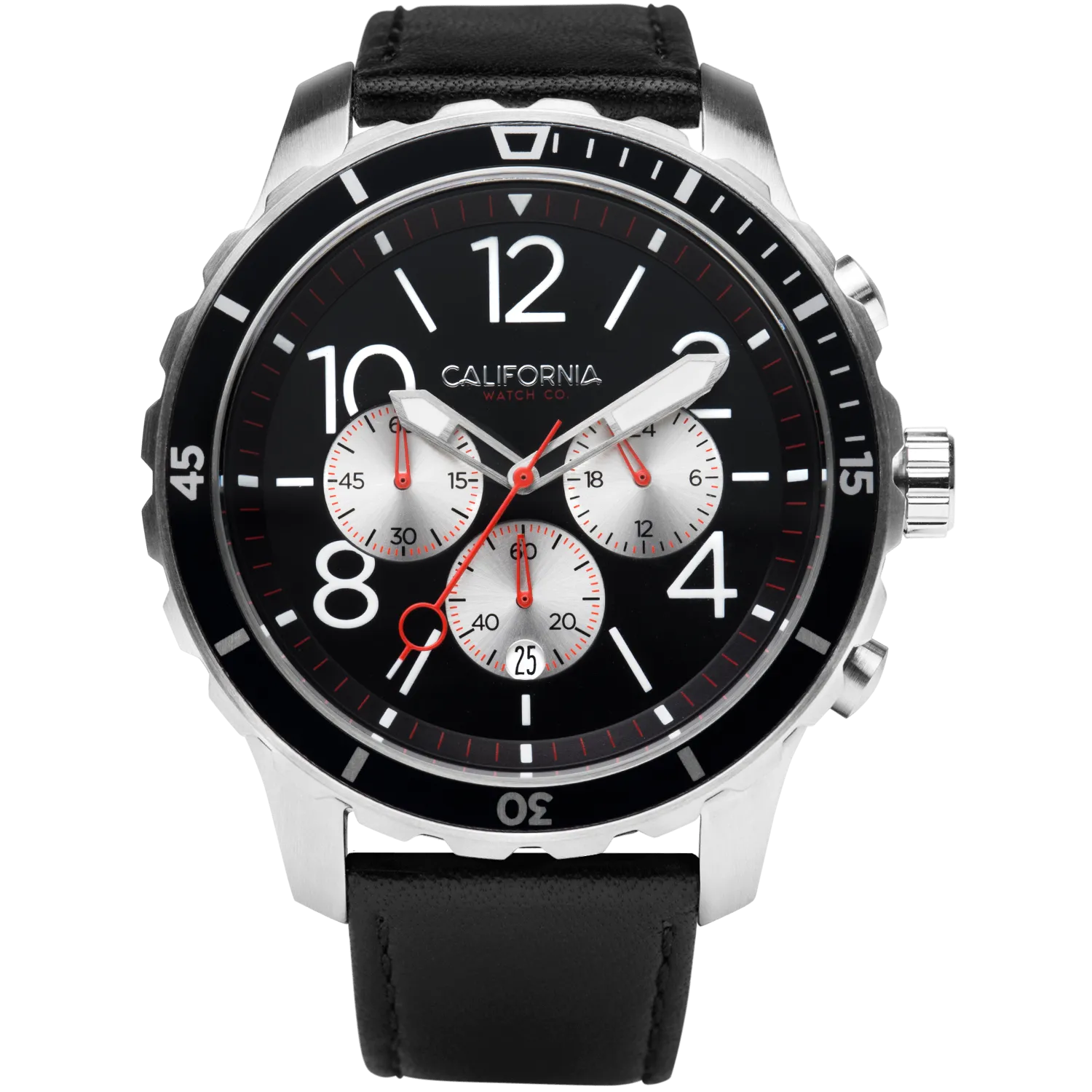 Mavericks Chrono Leather Silver Black