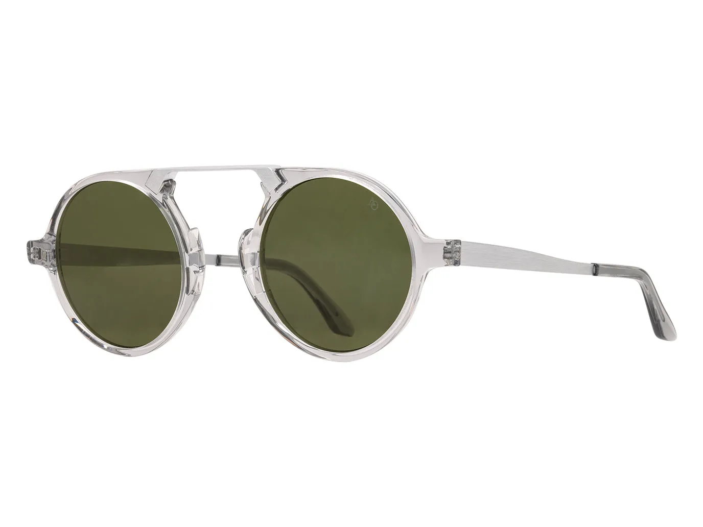 Oxford Grey Crystal & Silver Green Nylon Lens