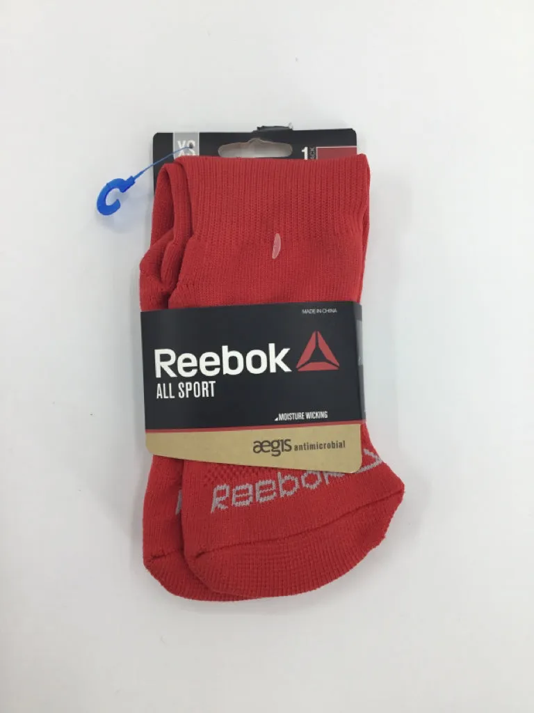 Reebok Child Size 9 Red Solid Socks - boys