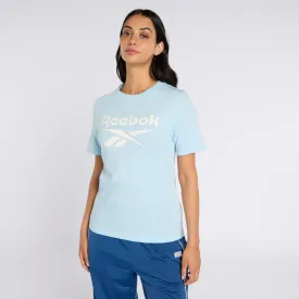 REEBOK IDENTITY BIG LOGO TEE - WOMENS - SOFT BLUE