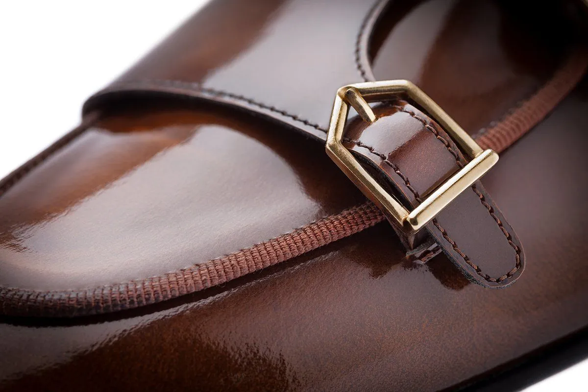 TANGERINE 7 BRUSHED COGNAC BELGIAN LOAFERS