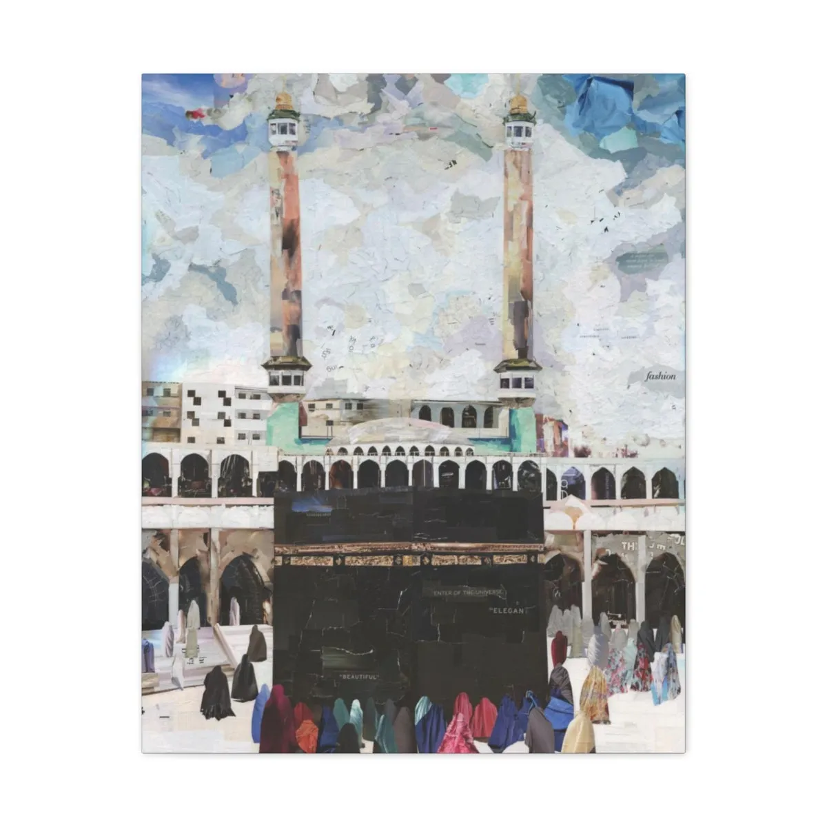 Women of Makkah, Quality Canvas Wall Art Print, Ready to Hang Wall Art Home Decor