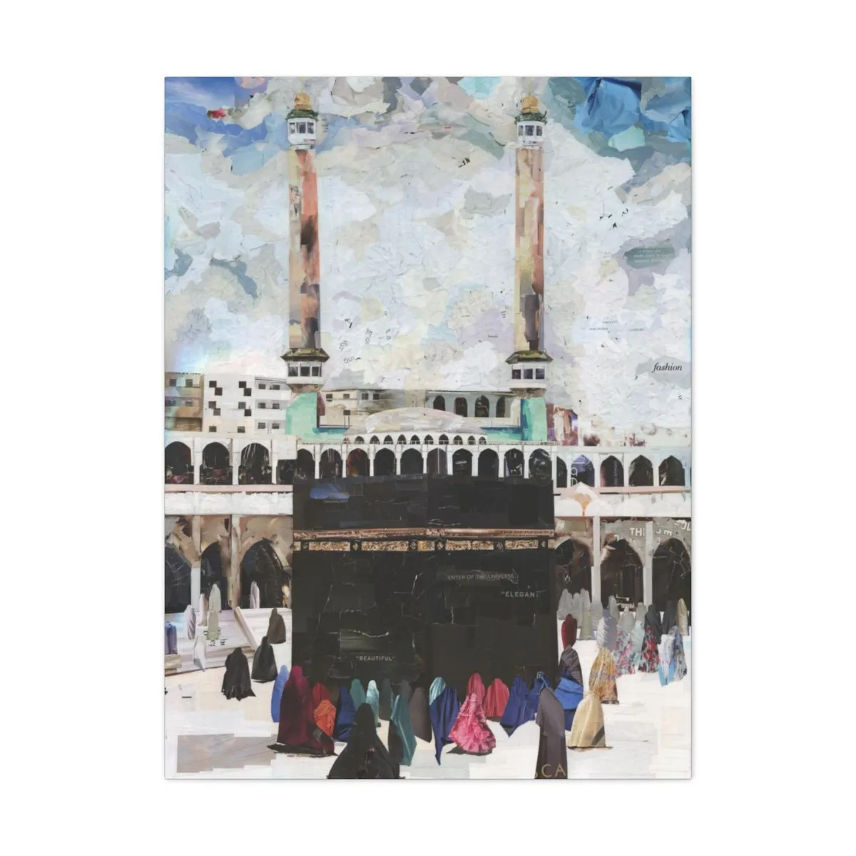 Women of Makkah, Quality Canvas Wall Art Print, Ready to Hang Wall Art Home Decor