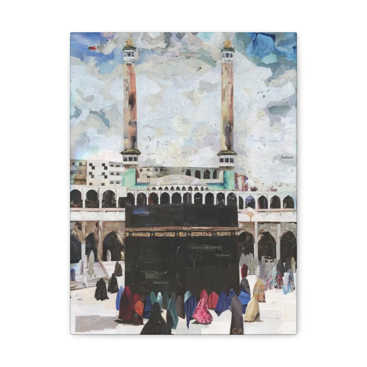 Women of Makkah, Quality Canvas Wall Art Print, Ready to Hang Wall Art Home Decor